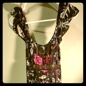 Black Express Sundress with lace and floral